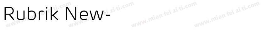Rubrik New字体转换
